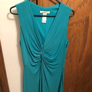 Green embellished dress